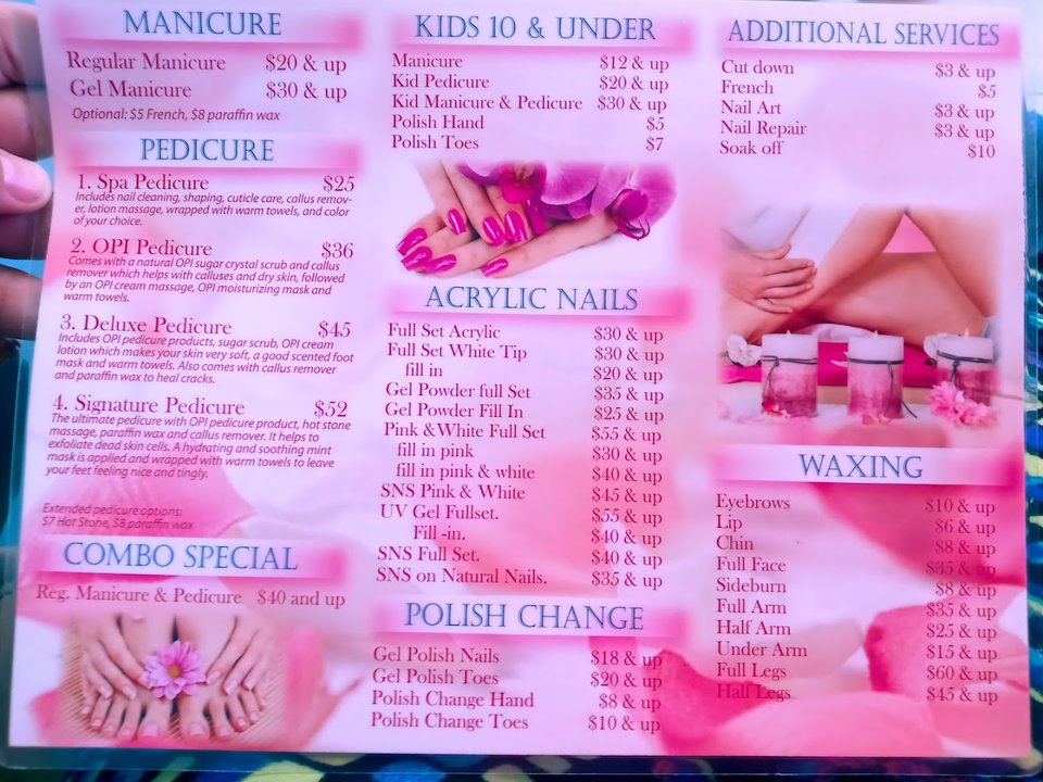Manicured hands with glossy nail polish
